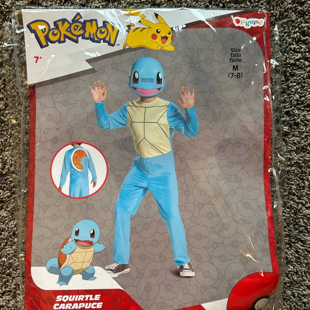 Squirtle Costume Size 7-8